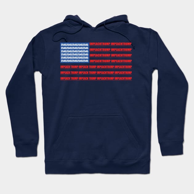 2545 Impeach Trump American Flag Hoodie by epiclovedesigns